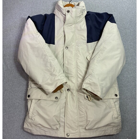 Vintage London Fog Glacial Fog Ski Jacket Men’s Medium Reg Beige Blue Retro - Picture 1 of 10
